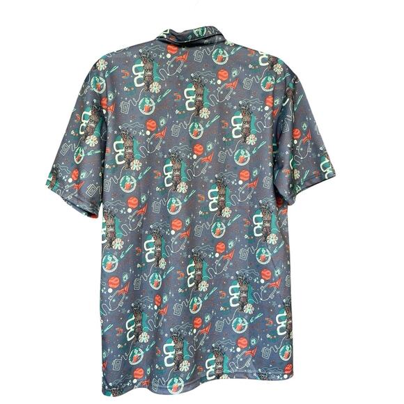 Marvel Guardians of the Galaxy Men Button Up Shirt Small Groot AOP Hawaiian Tiki - Picture 2 of 9
